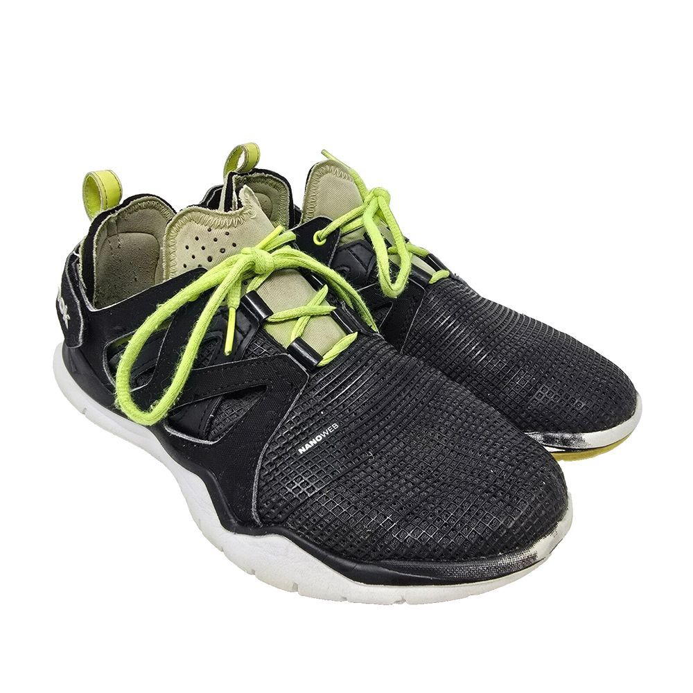 Reebok Nanoweb Neon Green &‎ Black Sneaker Men's Size 7.5 Tennis Shoes